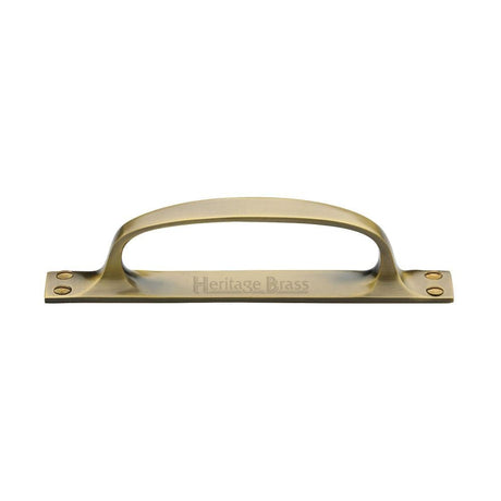 Heritage Brass Door Furniture Antique Brass / Pull Handle (Backplate) Heritage Brass - Pull Handle on Plate Antique Brass Finish