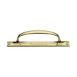 Heritage Brass Door Furniture Polished Brass / Pull Handle (Backplate) Heritage Brass - Pull Handle on Plate Polished Brass Finish