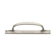 Heritage Brass Door Furniture Satin Nickel / Pull Handle (Backplate) Heritage Brass - Pull Handle on Plate Satin Nickel Finish