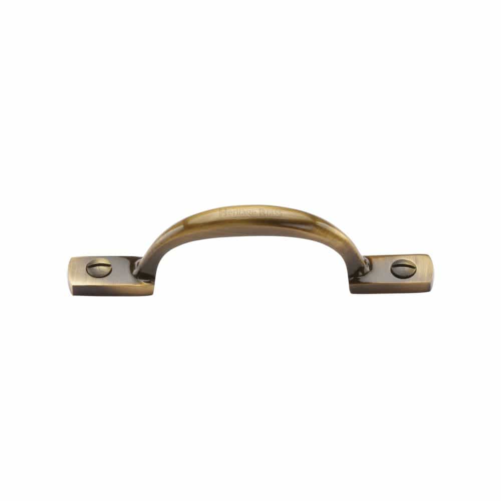 Heritage Brass Door Furniture Antique Brass / Pull Handles (Face Fix) Heritage Brass - Pull Handle Russell Design 102mm Antique Brass Finish