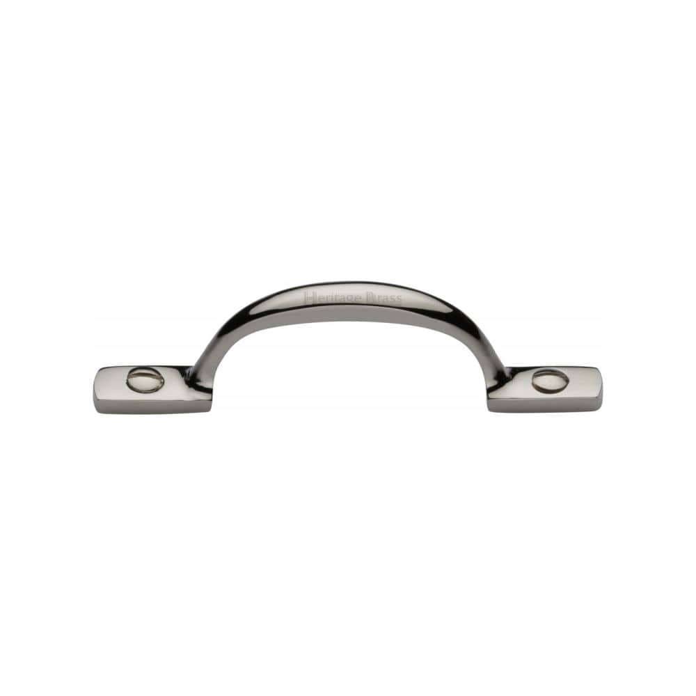 Heritage Brass Door Furniture Polished Nickel / Pull Handles (Face Fix) Heritage Brass - Pull Handle Russell Design 102mm Polished Nickel Finish