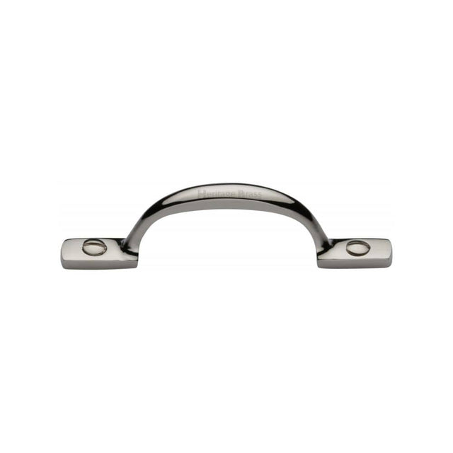 Heritage Brass Door Furniture Polished Nickel / Pull Handles (Face Fix) Heritage Brass - Pull Handle Russell Design 102mm Polished Nickel Finish
