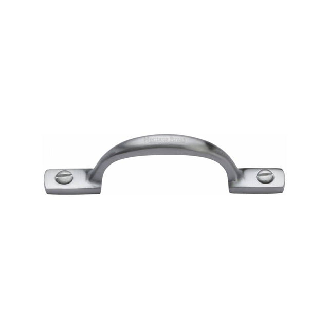 Heritage Brass Door Furniture Satin Chrome / Pull Handles (Face Fix) Heritage Brass - Pull Handle Russell Design 102mm Satin Chrome Finish