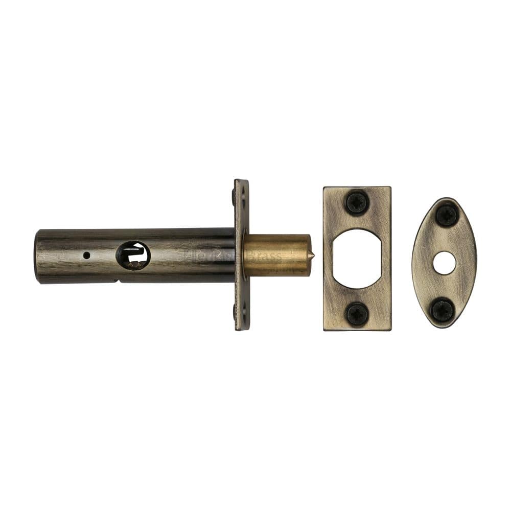 Heritage Brass Locks & Latches Antique Brass / Rack Bolt Heritage Brass - Rack Bolt without Turn Antique Brass Finish