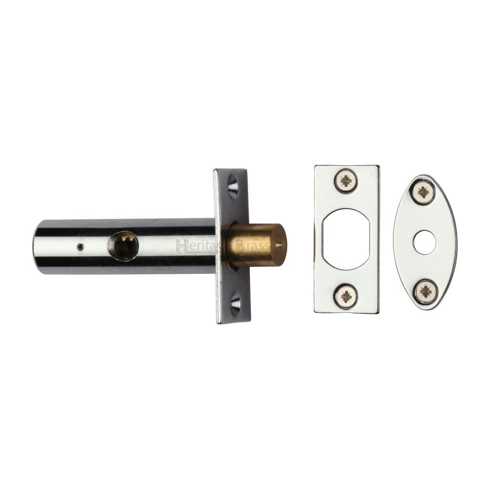 Heritage Brass Locks & Latches Polished Chrome / Rack Bolt Heritage Brass - Rack Bolt without Turn Polished Chrome Finish