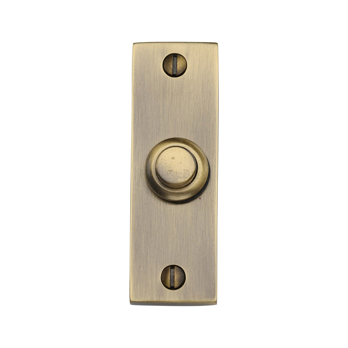 Heritage Brass Door Furniture Antique Brass / Rectangular Bell Push Heritage Brass - Rectangular Bell Push Antique Brass finish