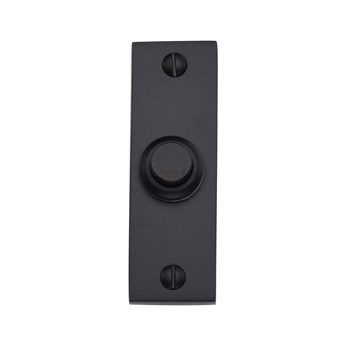 Heritage Brass Door Furniture Matt Black / Rectangular Bell Push Heritage Brass - Rectangular Bell Push Matt Black finish