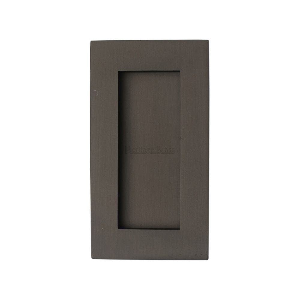 Heritage Brass Door Furniture Matt Bronze / Flush Handle / Rectangular Heritage Brass - Rectangular Flush Pull 105 x 58mm Matt Bronze Finish