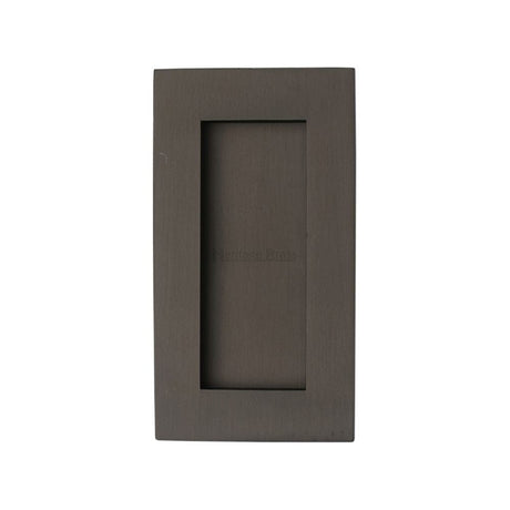 Heritage Brass Door Furniture Matt Bronze / Flush Handle / Rectangular Heritage Brass - Rectangular Flush Pull 105 x 58mm Matt Bronze Finish