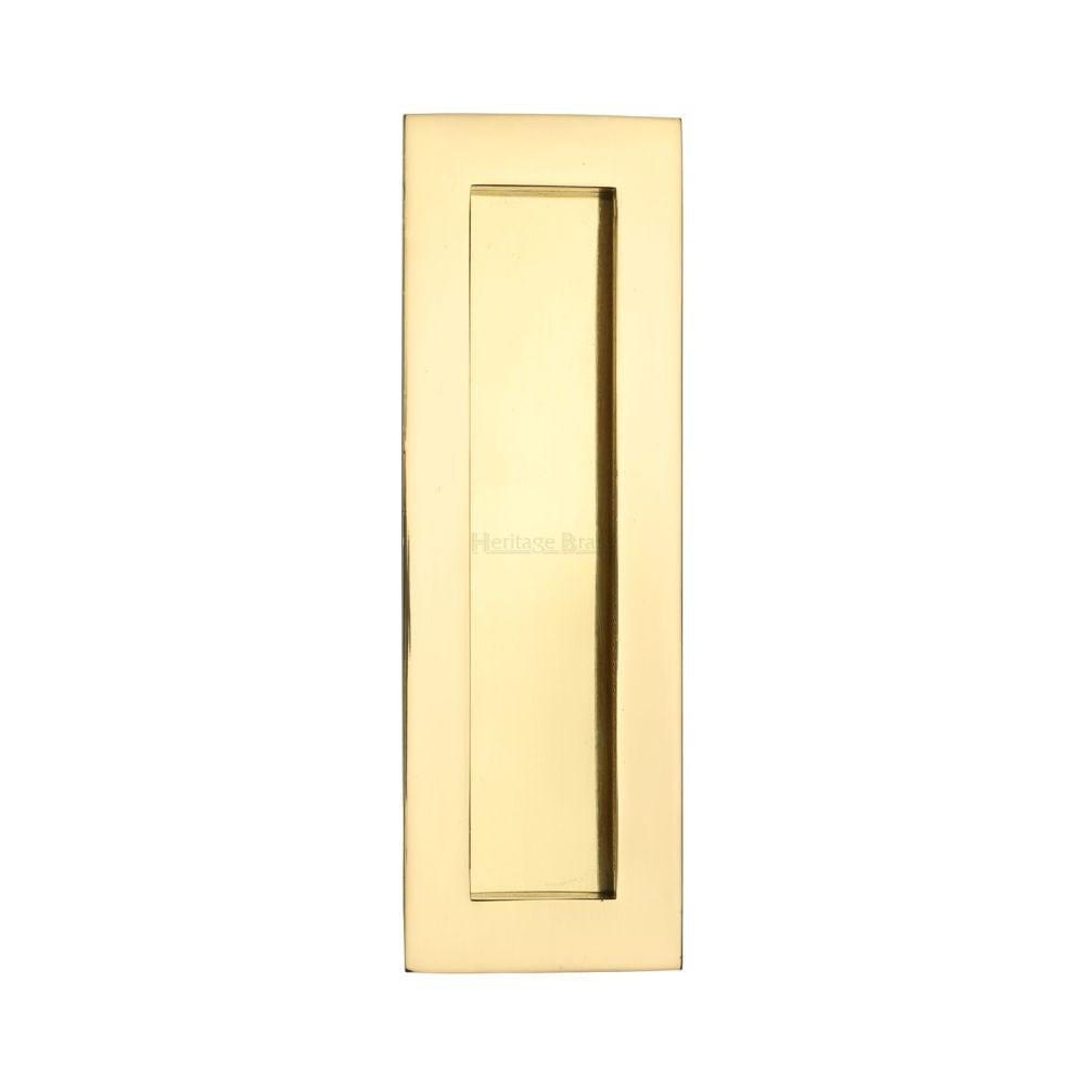 Heritage Brass Door Furniture Polished Brass / Flush Handle / Rectangular Heritage Brass - Rectangular Flush Pull 175 x 58mm Polished Brass Finish
