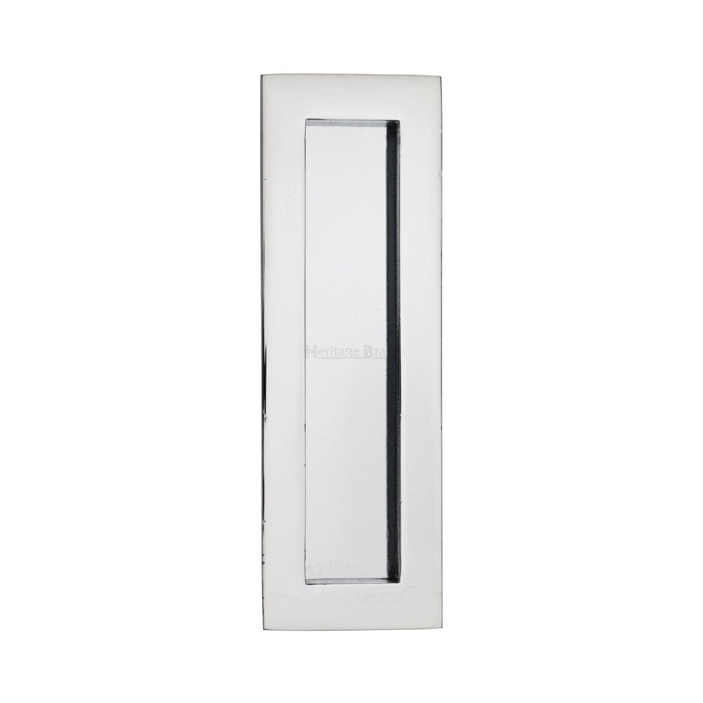 Heritage Brass Door Furniture Polished Chrome / Flush Handle / Rectangular Heritage Brass - Rectangular Flush Pull 175 x 58mm Polished Chrome Finish
