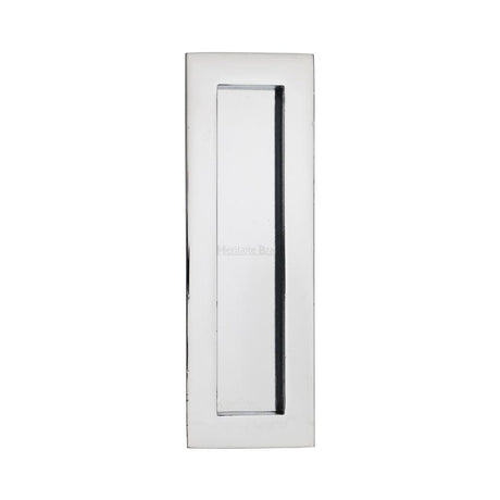Heritage Brass Door Furniture Polished Chrome / Flush Handle / Rectangular Heritage Brass - Rectangular Flush Pull 175 x 58mm Polished Chrome Finish