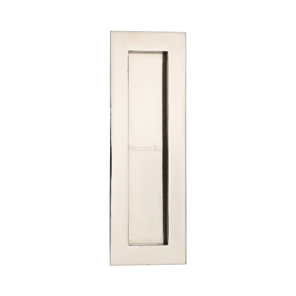 Heritage Brass Door Furniture Polished Nickel / Flush Handle / Rectangular Heritage Brass - Rectangular Flush Pull 175 x 58mm Polished Nickel Finish