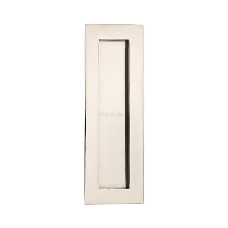 Heritage Brass Door Furniture Polished Nickel / Flush Handle / Rectangular Heritage Brass - Rectangular Flush Pull 175 x 58mm Polished Nickel Finish