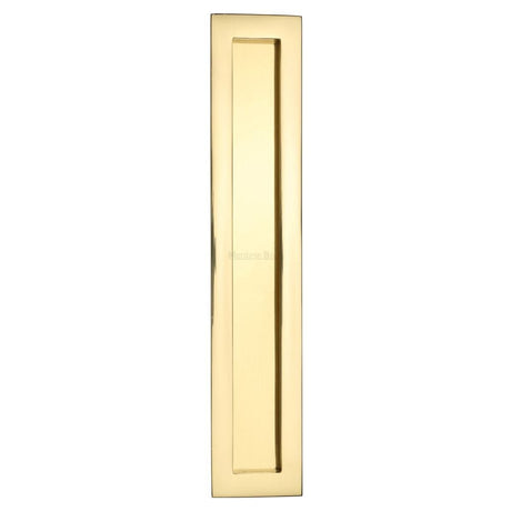 Heritage Brass Door Furniture Polished Brass / Flush Handle / Rectangular Heritage Brass - Rectangular Flush Pull 300 x 58mm Polished Brass Finish