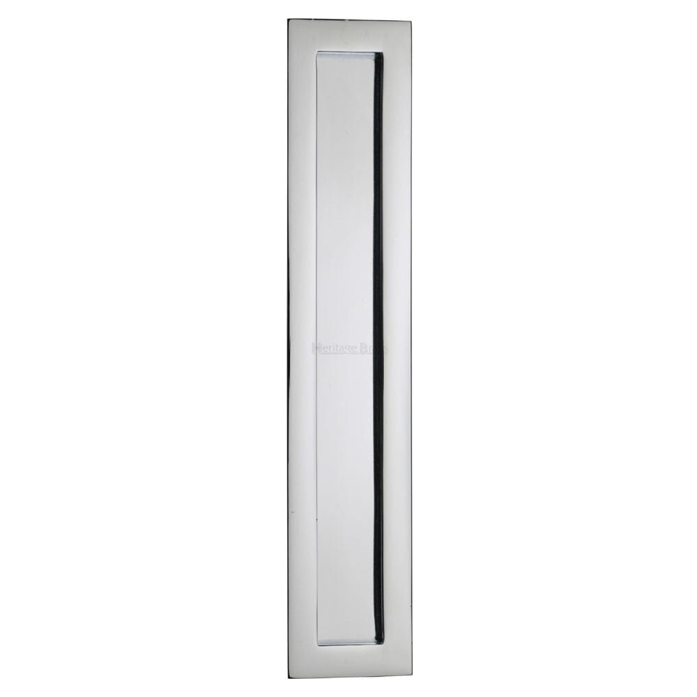 Heritage Brass Door Furniture Polished Chrome / Flush Handle / Rectangular Heritage Brass - Rectangular Flush Pull 300 x 58mm Polished Chrome Finish