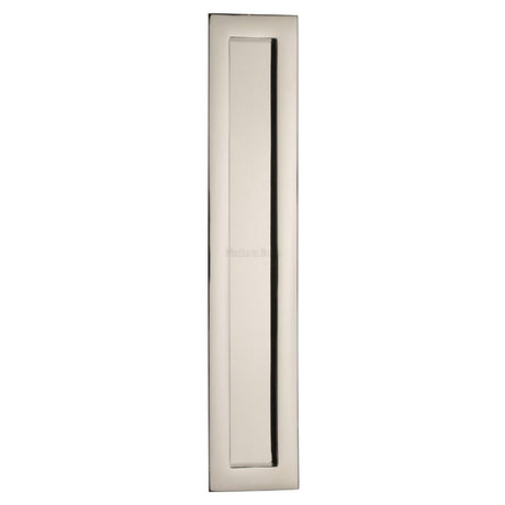 Heritage Brass Door Furniture Polished Nickel / Flush Handle / Rectangular Heritage Brass - Rectangular Flush Pull 300 x 58mm Polished Nickel Finish