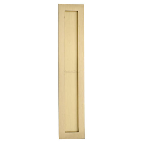 Heritage Brass Door Furniture Satin Brass / Flush Handle / Rectangular Heritage Brass - Rectangular Flush Pull 300 x 58mm Satin Brass Finish