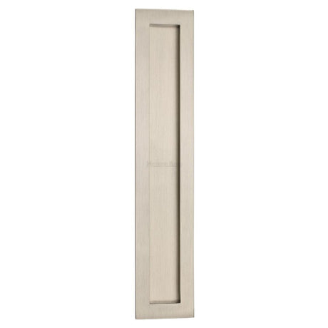 Heritage Brass Door Furniture Satin Nickel / Flush Handle / Rectangular Heritage Brass - Rectangular Flush Pull 300 x 58mm Satin Nickel Finish