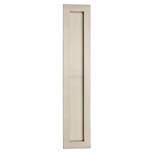 Heritage Brass Door Furniture Satin Nickel / Flush Handle / Rectangular Heritage Brass - Rectangular Flush Pull 300 x 58mm Satin Nickel Finish