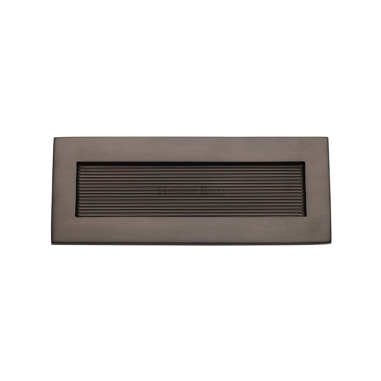 Heritage Brass Door Furniture Matt Bronze / Letter Plates / 254 x 102mm (10 x 4") Heritage Brass - Reeded Letterplate 10" x 4" Matt Bronze finish