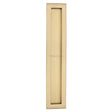 Heritage Brass Door Furniture Satin Brass / Flush Handle / Rectangular Heritage Brass - Reeded Rectangular Flush Pull 300 x 58mm Satin Brass Finish