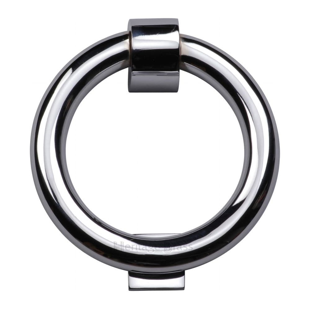 Heritage Brass Door Furniture Polished Chrome / Ring Door Knocker Heritage Brass - Ring Knocker Polished Chrome Finish