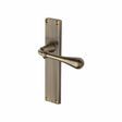 Heritage Brass Door Furniture Antique Brass / Latch Handles Heritage Brass - Roma Reeded Lever Latch Antique Brass finish
