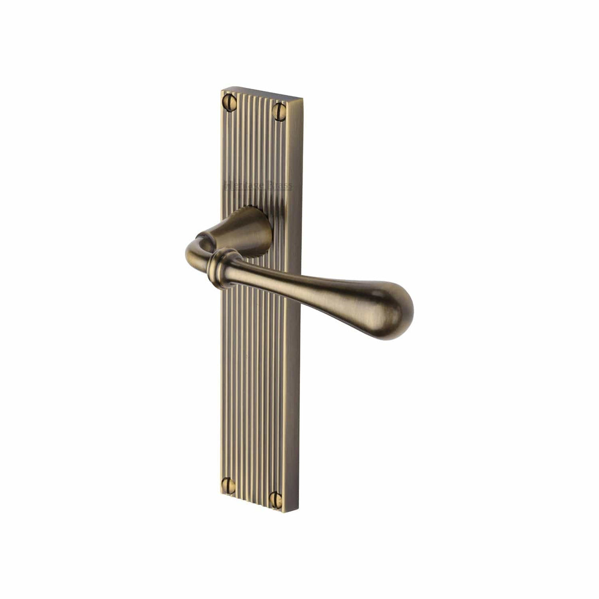 Heritage Brass Door Furniture Antique Brass / Latch Handles Heritage Brass - Roma Reeded Lever Latch Antique Brass finish