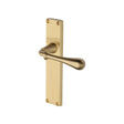 Heritage Brass Door Furniture Satin Brass / Latch Handles Heritage Brass - Roma Reeded Lever Latch Satin Brass finish