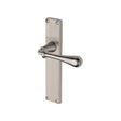 Heritage Brass Door Furniture Satin Nickel / Latch Handles Heritage Brass - Roma Reeded Lever Latch Satin Nickel finish