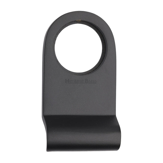 Heritage Brass Door Furniture Matt Black / Rim Profile Cylinder Pulls Heritage Brass - Round Cylinder Pull Matt Black finish