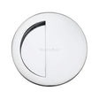Heritage Brass Door Furniture Polished Chrome / Flush Handle / Round Heritage Brass - Round Half Moon Flush Pull Polished Chrome Finish