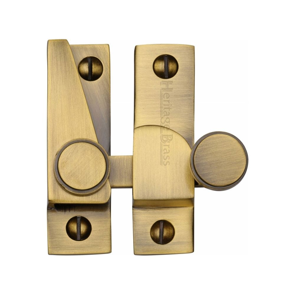 Heritage Brass Window Furniture Antique Brass / Sash Window Quadrant Fasteners / No Heritage Brass - Sash Fastener Antique Brass Finish