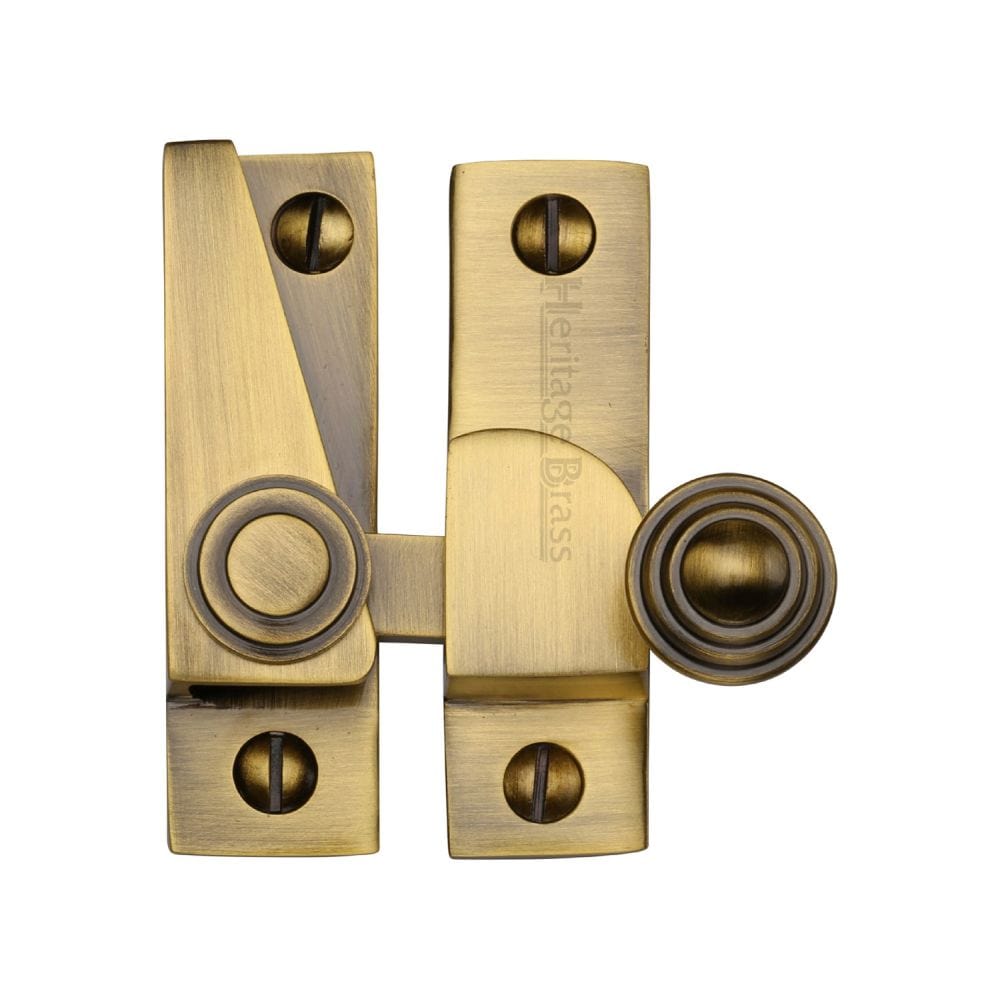 Heritage Brass Window Furniture Antique Brass / Sash Window Quadrant Fasteners / Yes Heritage Brass - Sash Fastener Antique Brass Finish