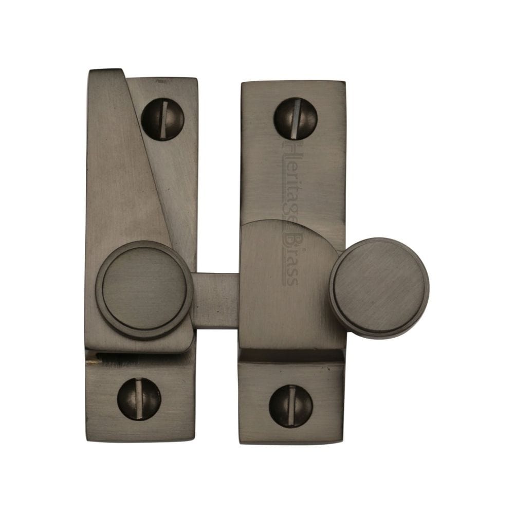 Heritage Brass Window Furniture Matt Bronze / Sash Window Quadrant Fasteners / No Heritage Brass - Sash Fastener Matt Bronze Finish