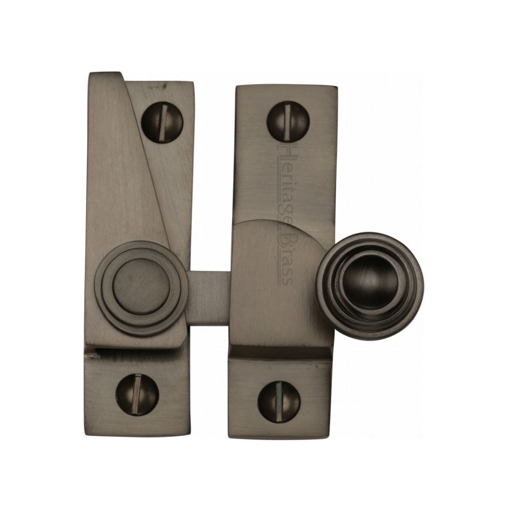 Heritage Brass Window Furniture Matt Bronze / Sash Window Quadrant Fasteners / Yes Heritage Brass - Sash Fastener Matt Bronze Finish