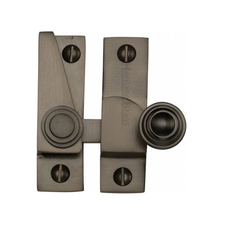 Heritage Brass Window Furniture Matt Bronze / Sash Window Quadrant Fasteners / Yes Heritage Brass - Sash Fastener Matt Bronze Finish