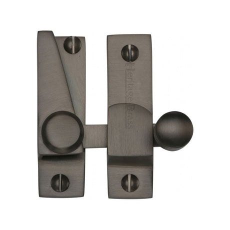 Heritage Brass Window Furniture Matt Bronze / Sash Window Quadrant Fasteners / Yes Heritage Brass - Sash Fastener Matt Bronze Finish