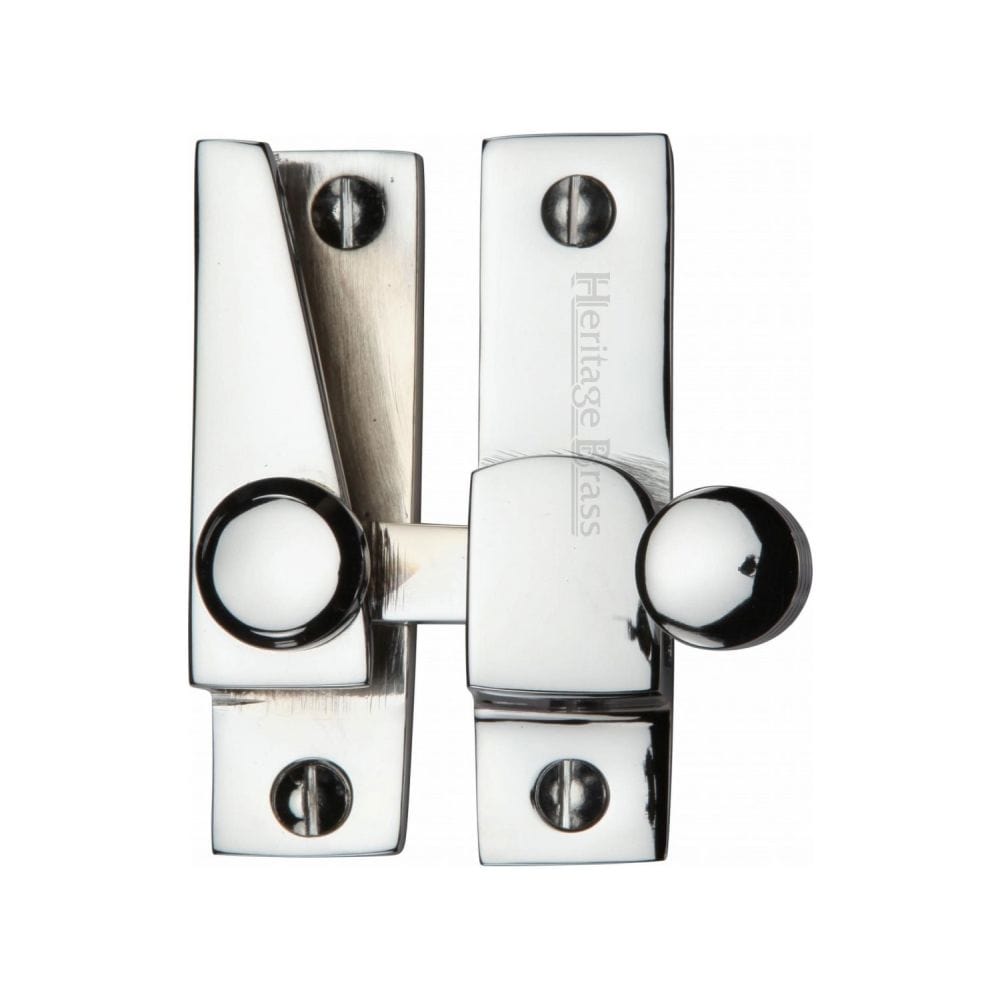 Heritage Brass Window Furniture Polished Chrome / Sash Window Quadrant Fasteners / Yes Heritage Brass - Sash Fastener Polished Chrome Finish