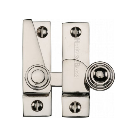 Heritage Brass Window Furniture Polished Nickel / Sash Window Quadrant Fasteners / Yes Heritage Brass - Sash Fastener Polished Nickel Finish
