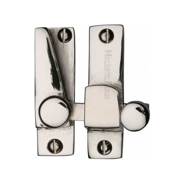 Heritage Brass Window Furniture Polished Nickel / Sash Window Quadrant Fasteners / Yes Heritage Brass - Sash Fastener Polished Nickel Finish