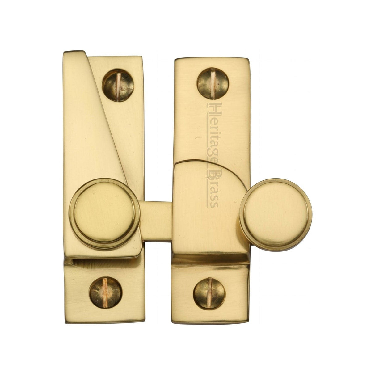 Heritage Brass Window Furniture Unlacquered Brass / Sash Window Quadrant Fasteners / No Heritage Brass - Sash Fastener Unlacquered Brass Finish