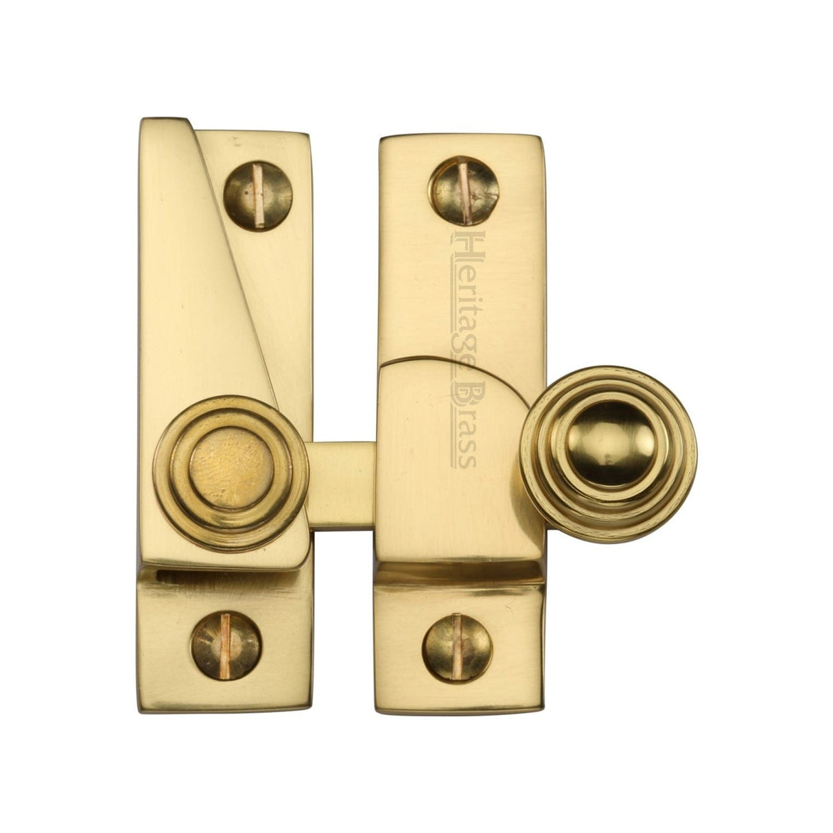 Heritage Brass Window Furniture Unlacquered Brass / Sash Window Quadrant Fasteners / Yes Heritage Brass - Sash Fastener Unlacquered Brass Finish