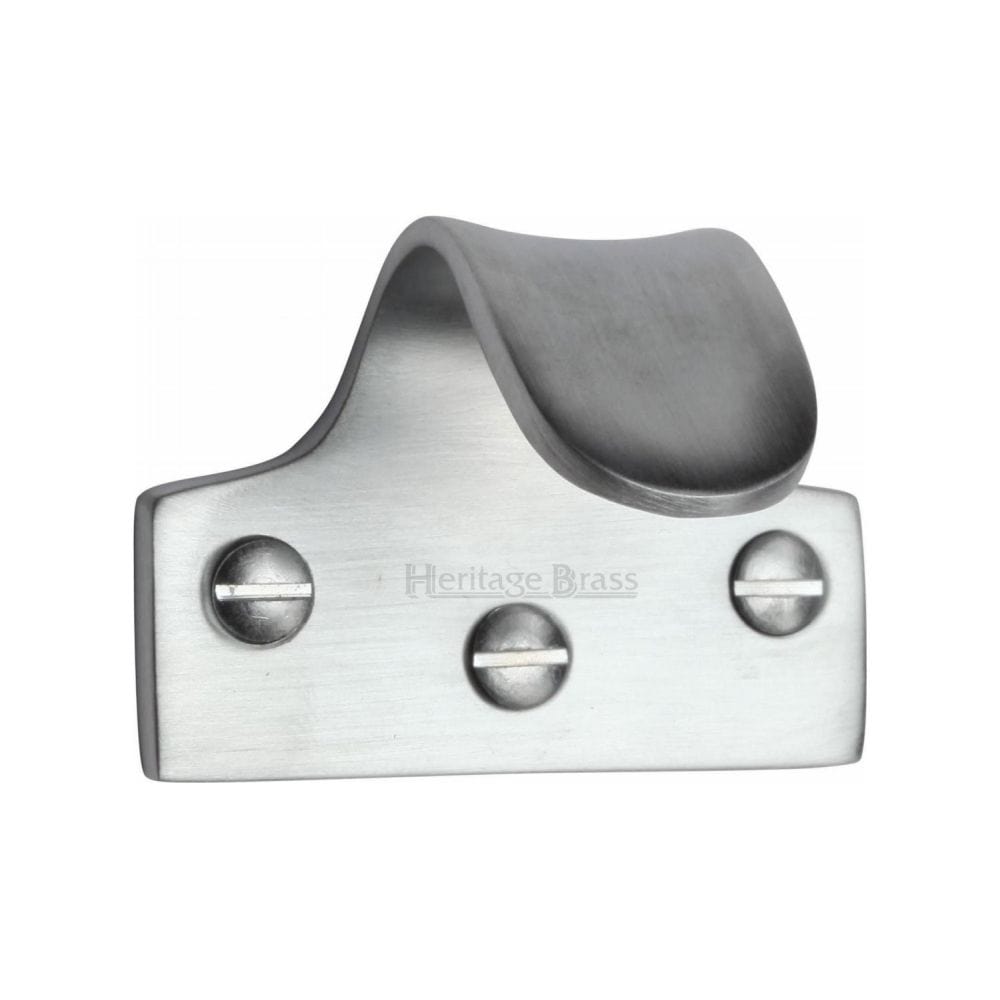 Heritage Brass Window Furniture Satin Chrome / Sash Window Lifts Heritage Brass - Sash Lift Satin Chrome Finish