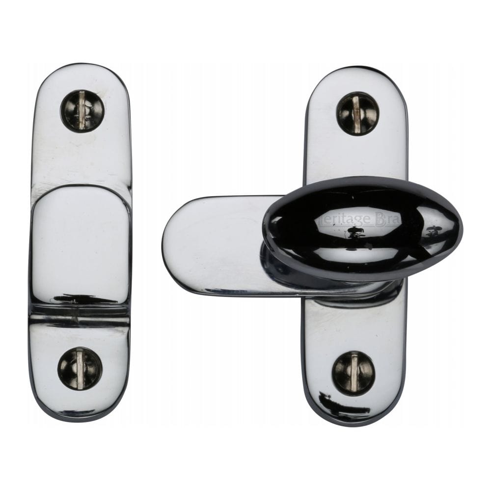 Heritage Brass Cabinet Hardware Polished Chrome / Showcase Catch Heritage Brass - Showcase Fastener Polished Chrome Finish