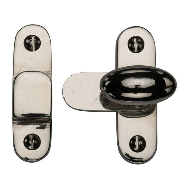 Heritage Brass Cabinet Hardware Polished Nickel / Showcase Catch Heritage Brass - Showcase Fastener Polished Nickel Finish