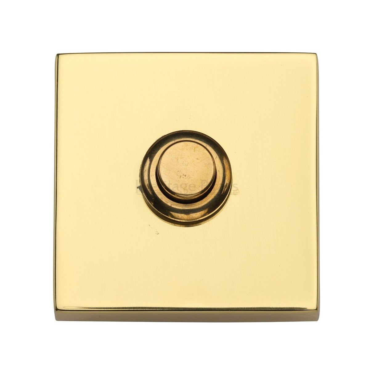 Heritage Brass Door Furniture Polished Brass / Square Bell Push Heritage Brass - Square Bell Push Polished Brass finish
