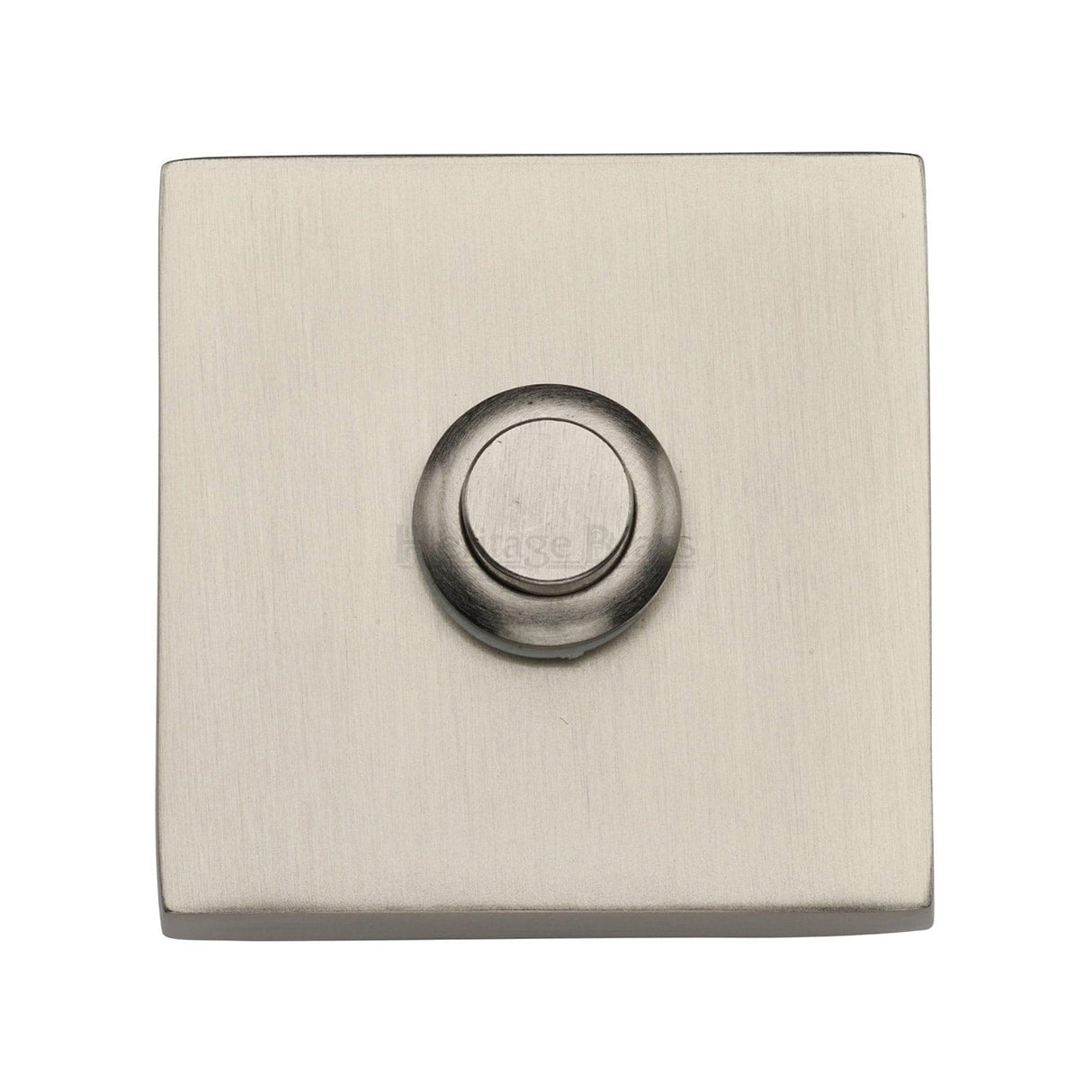 Heritage Brass Door Furniture Satin Nickel / Square Bell Push Heritage Brass - Square Bell Push Satin Nickel finish