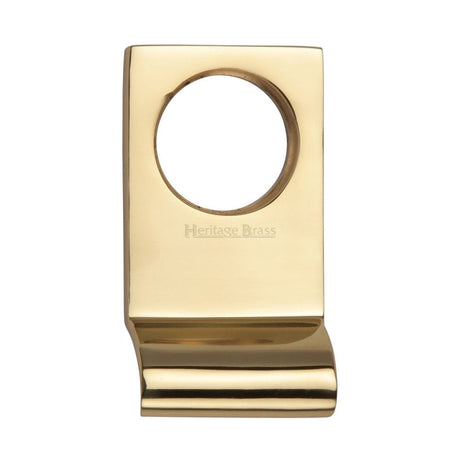 Heritage Brass Door Furniture Polished Brass / Rim Profile Cylinder Pulls Heritage Brass - Square Cylinder Pull Polished Brass Finish